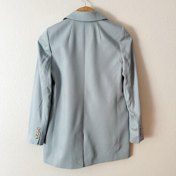 Madewell Larsen Drapeweave Single
Button Tailored Jacket Blazer Overcast Blue XS - Picture 12 of 12